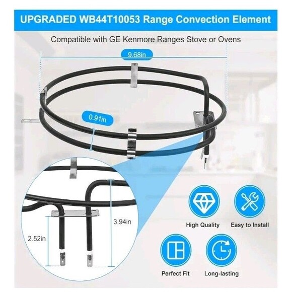 GE Kenmore Convection Heating Element (WB44T10053) - Picture 6 of 11